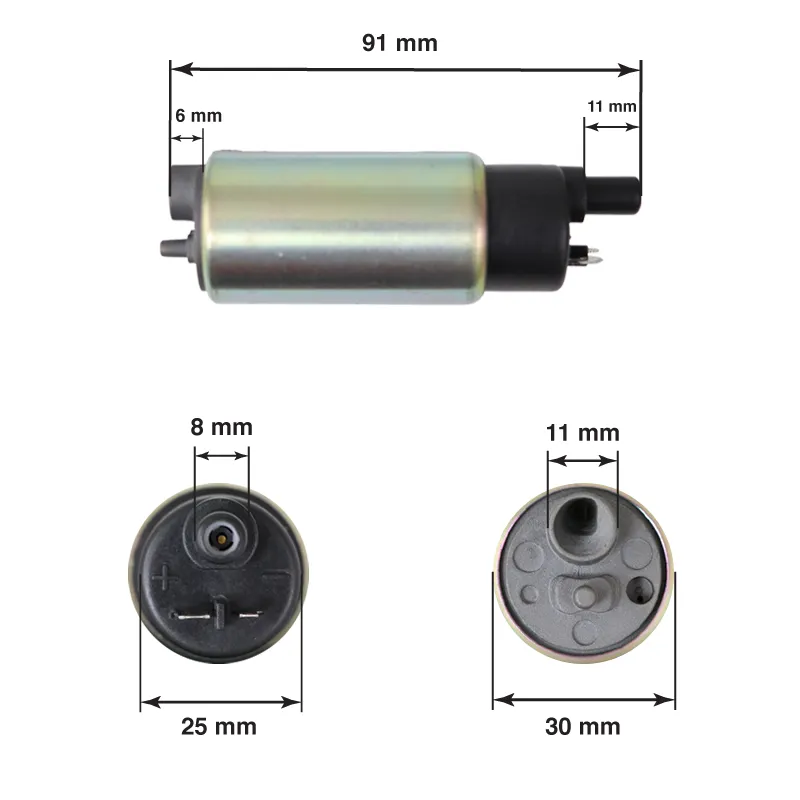 ابعاد اندازه مغزی پمپ بنزین